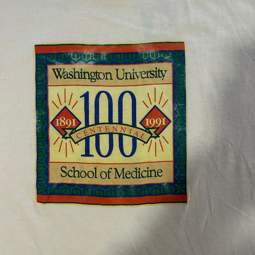 Vintage 90s Screen Stars Best Washington University College Centennial T Shirt L - Picture 9 of 11